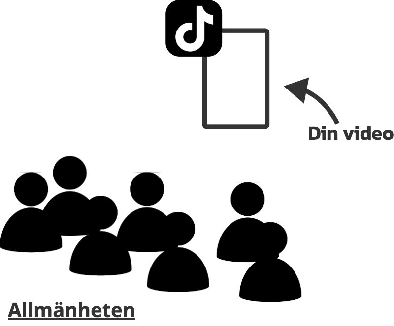 På TikTok är testgruppen slumpmässiga personer runt om i landet